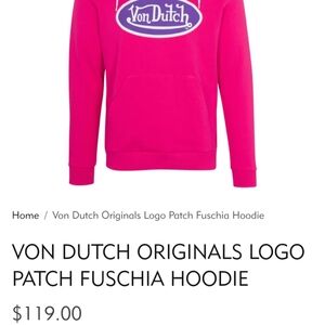 Von Dutch men's hooded sweatshirt.